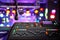 DJ work at a nightclub, Music club party, Concert equipment, a mixer and DJ console. The concept of disco, entertainment