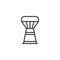 Djembe drum line icon