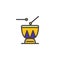 Djembe drums filled outline icon