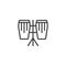 Djembe drums line icon