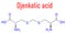 Djenkolic acid molecule. Toxic amino acid found in djenkol beans. Skeletal formula.