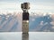 Dji Osmo pocket gimbal. Alps mountain range in the background