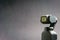 DJI Osmo Pocket stabilized handheld camera close up on black background