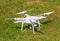 DJI Phantom 4 Pro drone standing on green grass