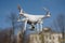 Dji phantom4 pro, the quadcopter hovering in the air