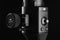DJI Ronin-S Gimbal Stabilizer for DSLR or Mirrorless cameras isolated on black.