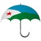Djibouti flag umbrella