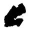 Djibouti map silhouette.