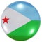 Djibouti national flag button