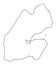 Djibouti outline map