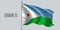 Djibouti waving flag vector illustration