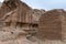 Djinn Blocks near the road leading to Petra - the capital of the Nabatean kingdom in Wadi Musa city in Jordan