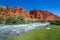 Djuku river along majestic rock formations