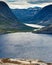 Djupvatnet lake and road to Dalsnibba Norway