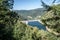 Dlouhe Strane water reservoir in summer Jeseniky mountains