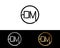 DM circle Shape Letter logo Design