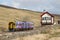 Dmu train at Blea Moor on Settle to Carlisle line