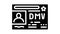 dmv driver license requirements glyph icon animation