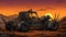 Dmv Style Truck In The Desert: A Post-apocalyptic Comic Book Art Trailer