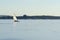 DN iceboat in Stockholm archipelago