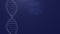 DNA 3D vector   blue line Blue background