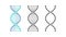 DNA abstract strand symbol set. Vector illustration