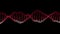 DNA background, 3D illustration. Particles of molecules, genetic, biotechnology