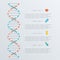 DNA banner, science infographics. Illustration contains transparency and blending effects, eps 10