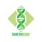 DNA BioTechnology - vector logo template concept illustration. Medical science creative symbol. Human biological genetic code.