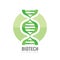 DNA BioTechnology - vector logo template concept illustration. Medical science creative symbol. Human biological genetic structure