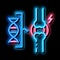 dna blood joint pain neon glow icon illustration