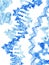 DNA blue glass macromolecule model