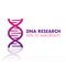 Dna chain, gene research logo element, icon