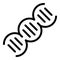 Dna chain icon outline vector. Genetic structure