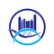 DNA city vector logo design.