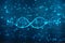 DNA digital illustration in medical abstract background