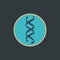 DNA, genetic sign icon vector