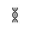 DNA, genetic sign, medical , health black color icon