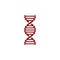 DNA, genetic sign, medical , health maroon color icon
