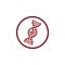 DNA, genetic sign, medical , health maroon color icon