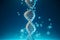 DNA helix abstract illustration, Blue toning