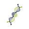 DNA helix biotechnology gene cell chromosome logo and vector icon