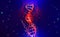 DNA helix. Hi Tech technology in the field of genetic engineering