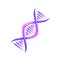 Dna helix icon, genetic medicine vector sign.