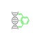 DNA helix icon, with a simple modern look