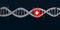 DNA helix Life structure And red blood cells 3d illustration