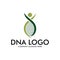 DNA helix scientific laboratory vector logo design