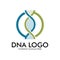 DNA helix scientific laboratory vector logo design