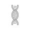 DNA helix symbol. Isolated on white background.