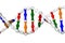 DNA helix (white background)